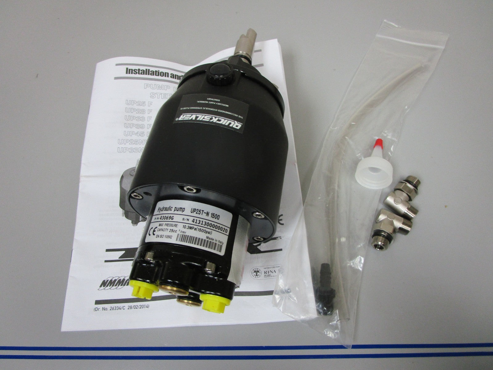 *NEW OEM* 0720 UFlex Mercury Tilt Mount Helm Hydraulic Pump UP25T-N 1500