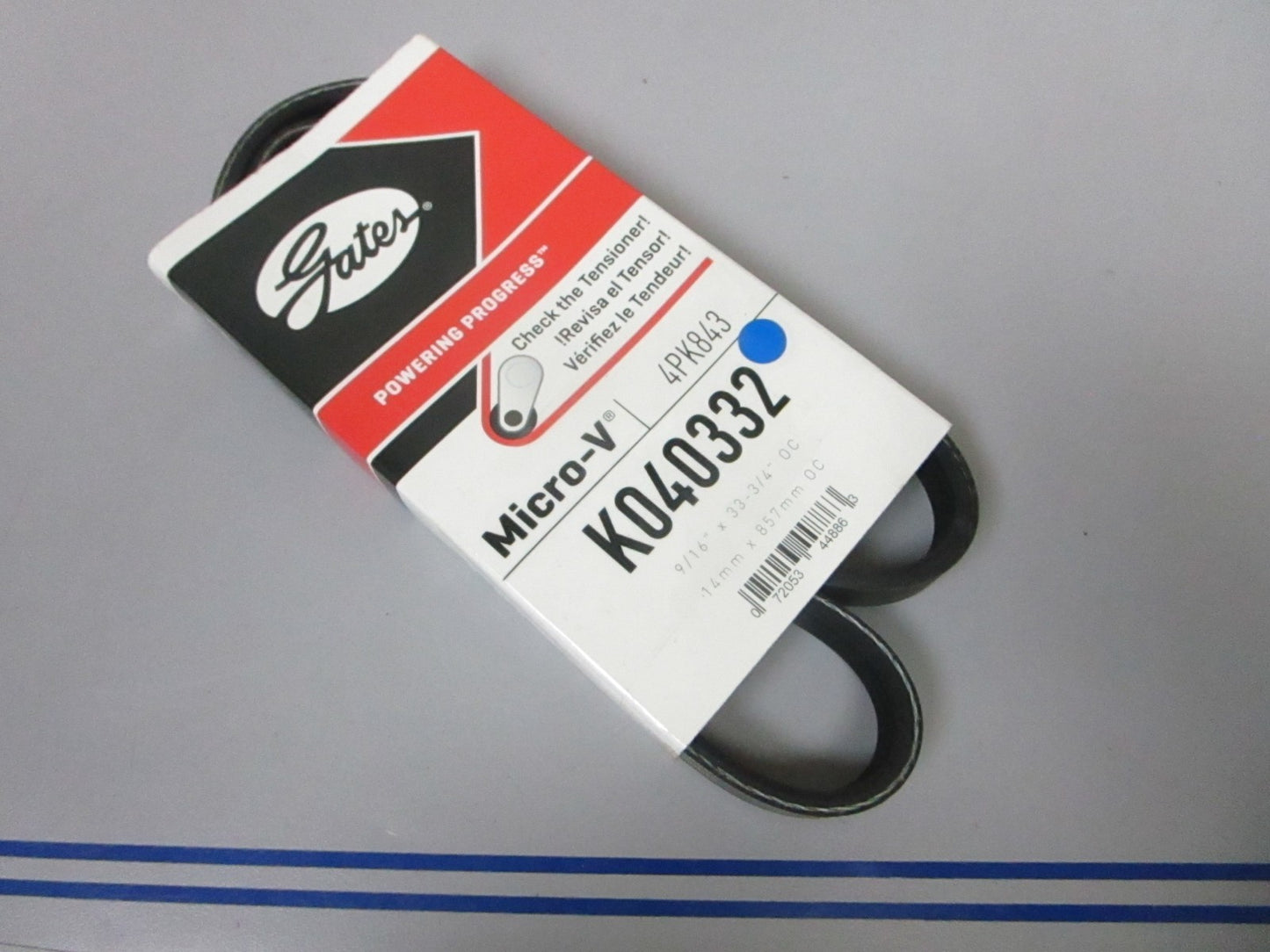 NEW K040332 Gates Micro-V 9/16" x 33 ¾" Serpentine Belt 0720
