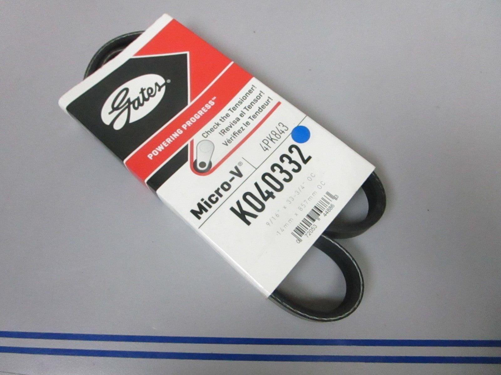 NEW K040332 Gates Micro-V 9/16" x 33 ¾" Serpentine Belt 0720