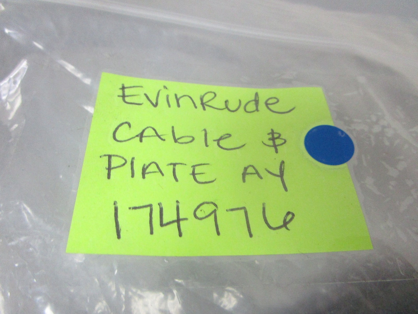 *NEW OEM* 0720 OMC Johnson Evinrude Cable & Plate Assembly 174976 0174976