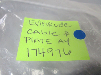 *NEW OEM* 0720 OMC Johnson Evinrude Cable & Plate Assembly 174976 0174976