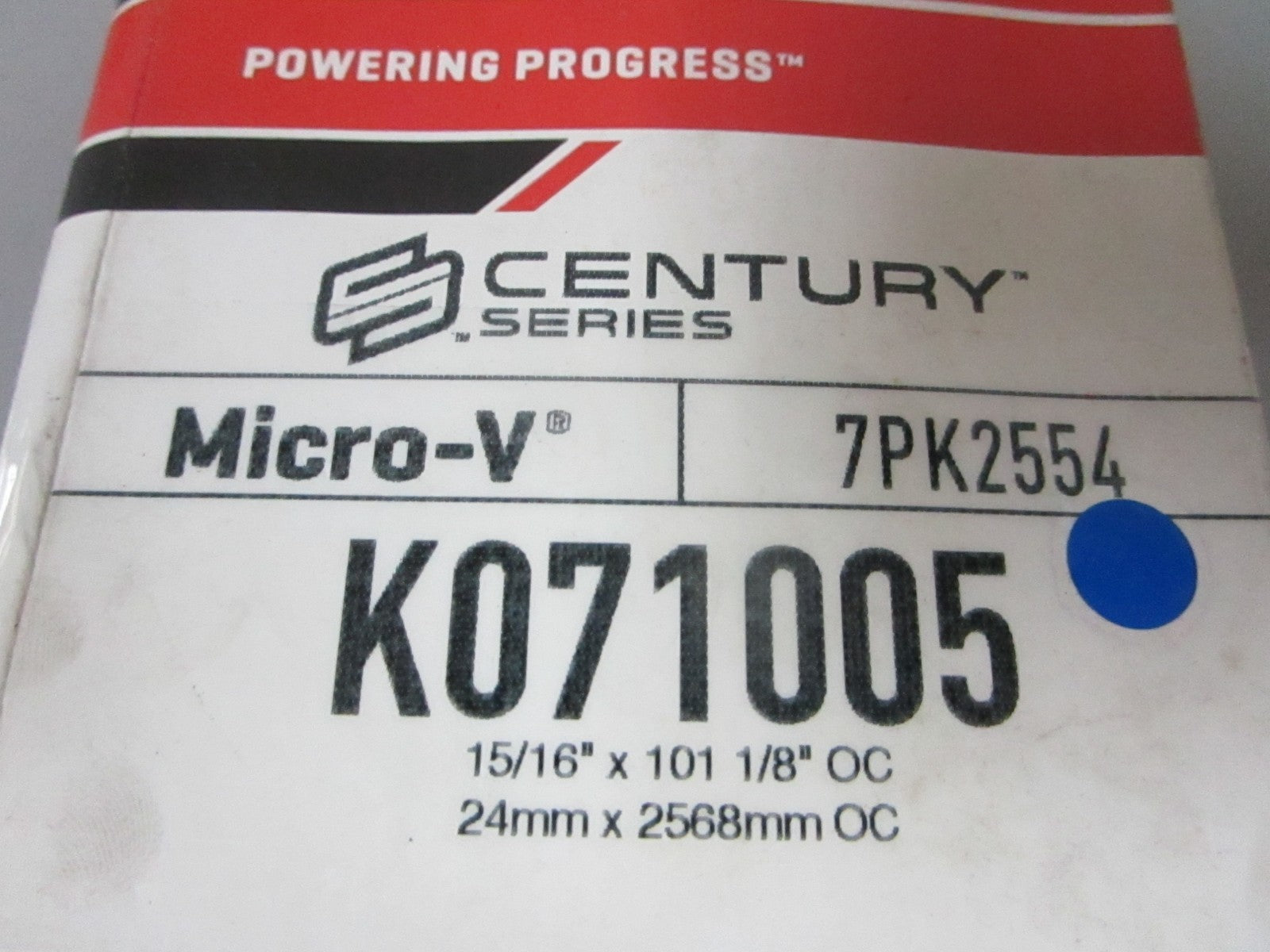 NEW K071005 Gates Micro-V 15/16" x 101 ⅛" Serpentine Belt 0720
