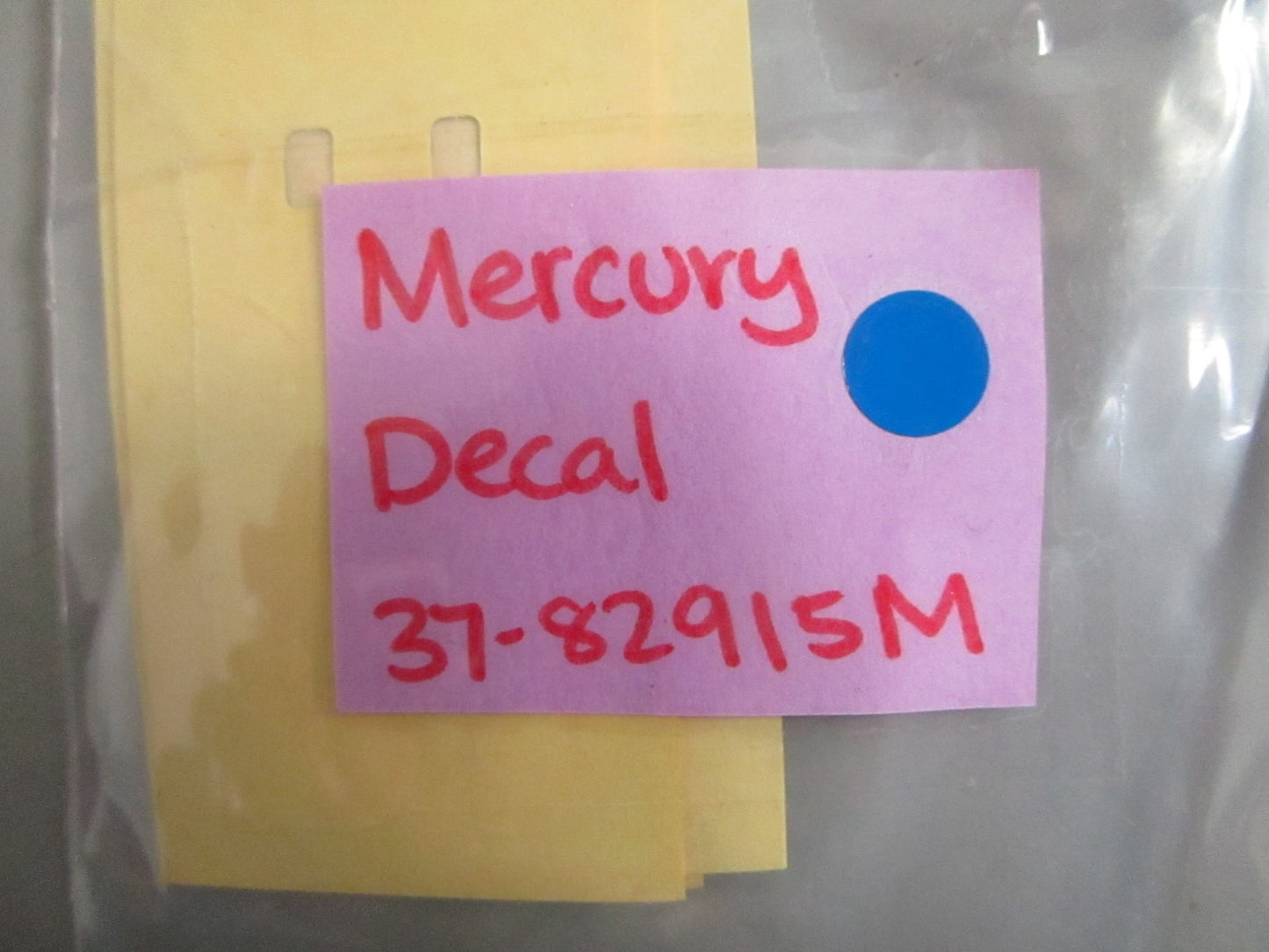 NEW OEM 37-82915M Mercury Quicksilver Decal 0820