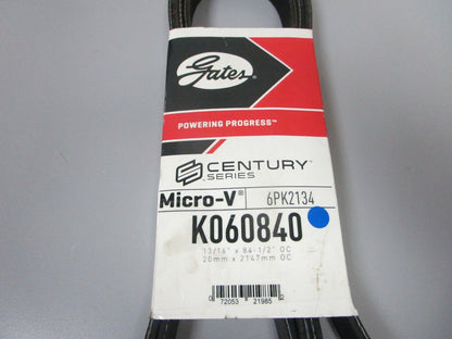 NEW K060840 Gates Micro-V 13/16" x 84 ½" Serpentine Belt 0720