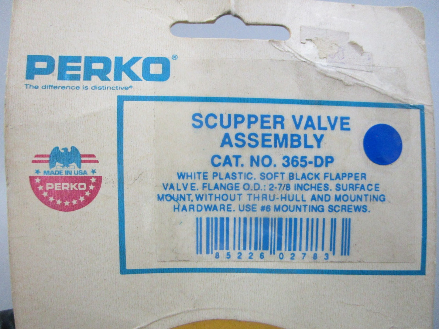 NEW 365-DP Perko Scupper Valve Assembly 0810