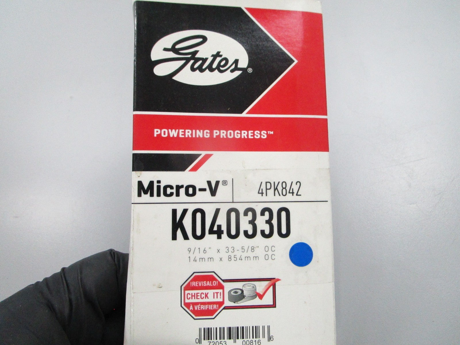 NEW K040330 Gates Micro-V Serpentine Belt 0810