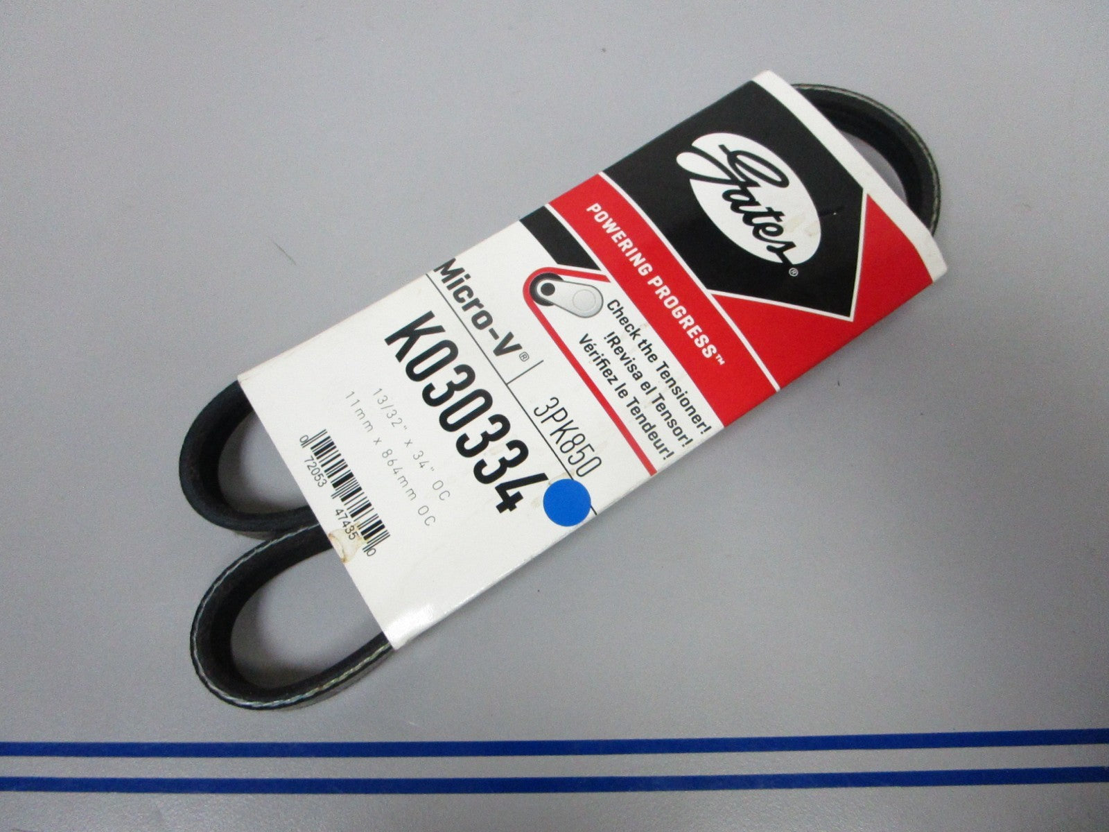 NEW K030334 Gates Micro-V 13/32" x 34" Serpentine Belt 0720
