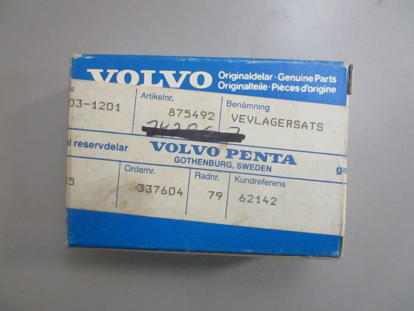 *NEW OEM* 0820 Volvo Penta Big End Bearing Kit 875492