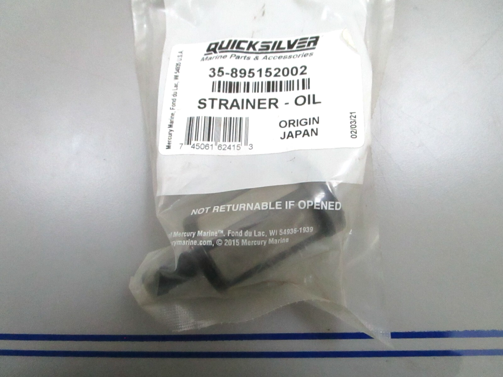 *NEW OEM* 0780 Mercury Quicksilver Oil Strainer 35-895152002