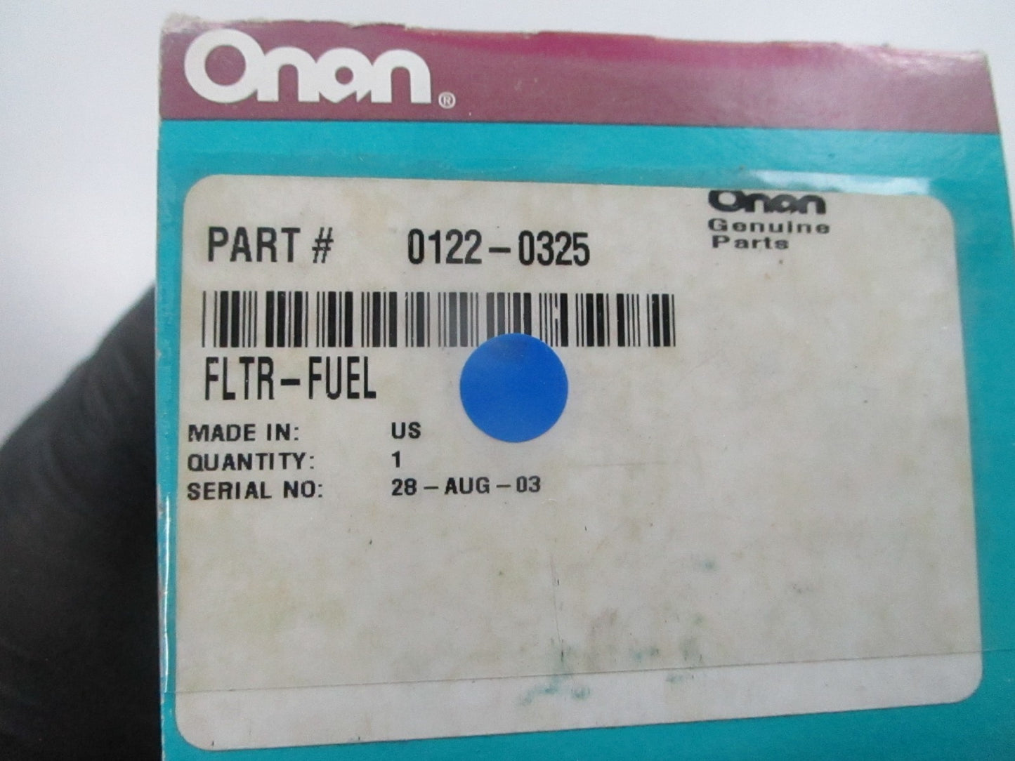 *NEW OEM* 0810 Onan Fuel Filter 0122-0325