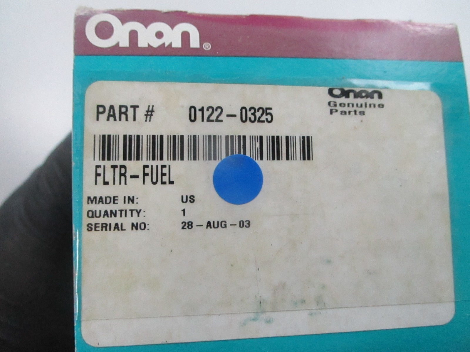 *NEW OEM* 0810 Onan Fuel Filter 0122-0325