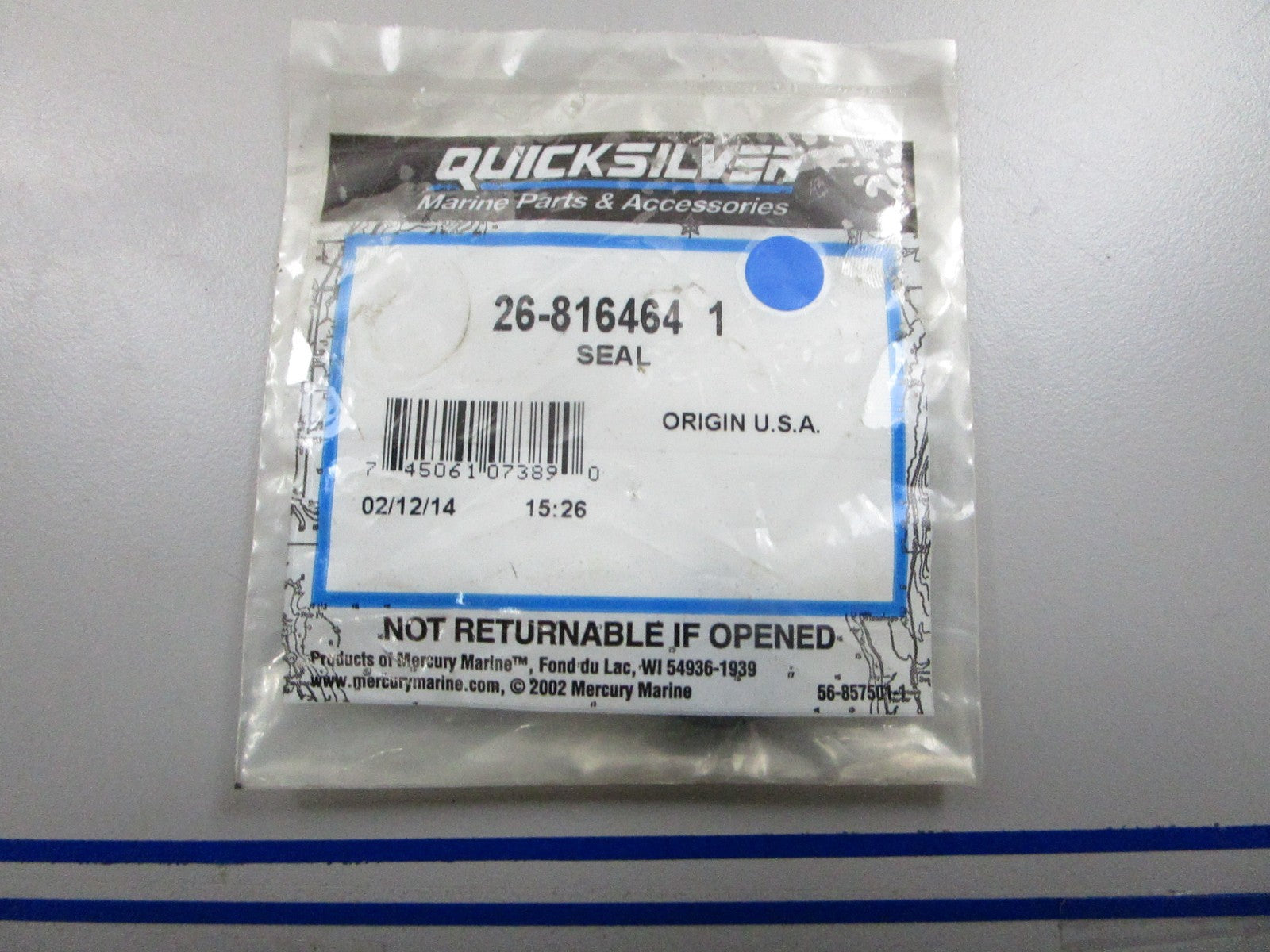 *NEW OEM* 0810 Mercury Quicksilver Seal 26-816464 1