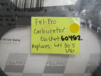 *NEW* 0810 Fel-Pro Carburetor Gasket 60482 Replaces: GM 305 V8