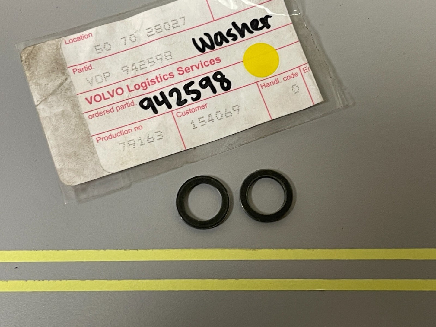 *NEW OEM* (LOT OF 2) 0810 Volvo Penta Washer 942598