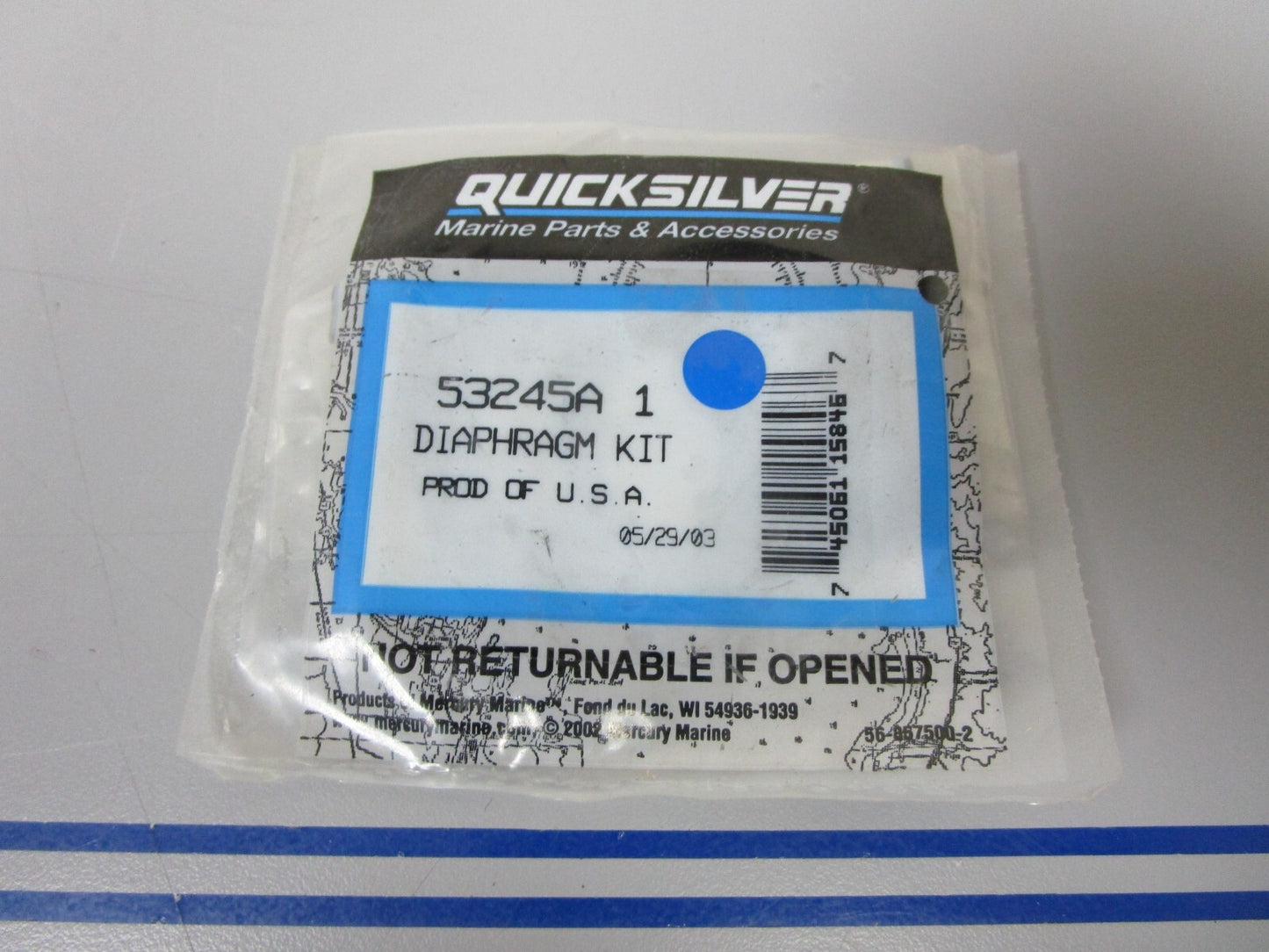 *NEW OEM* 0720 Mercury Quicksilver Diaphragm Kit 53245A1