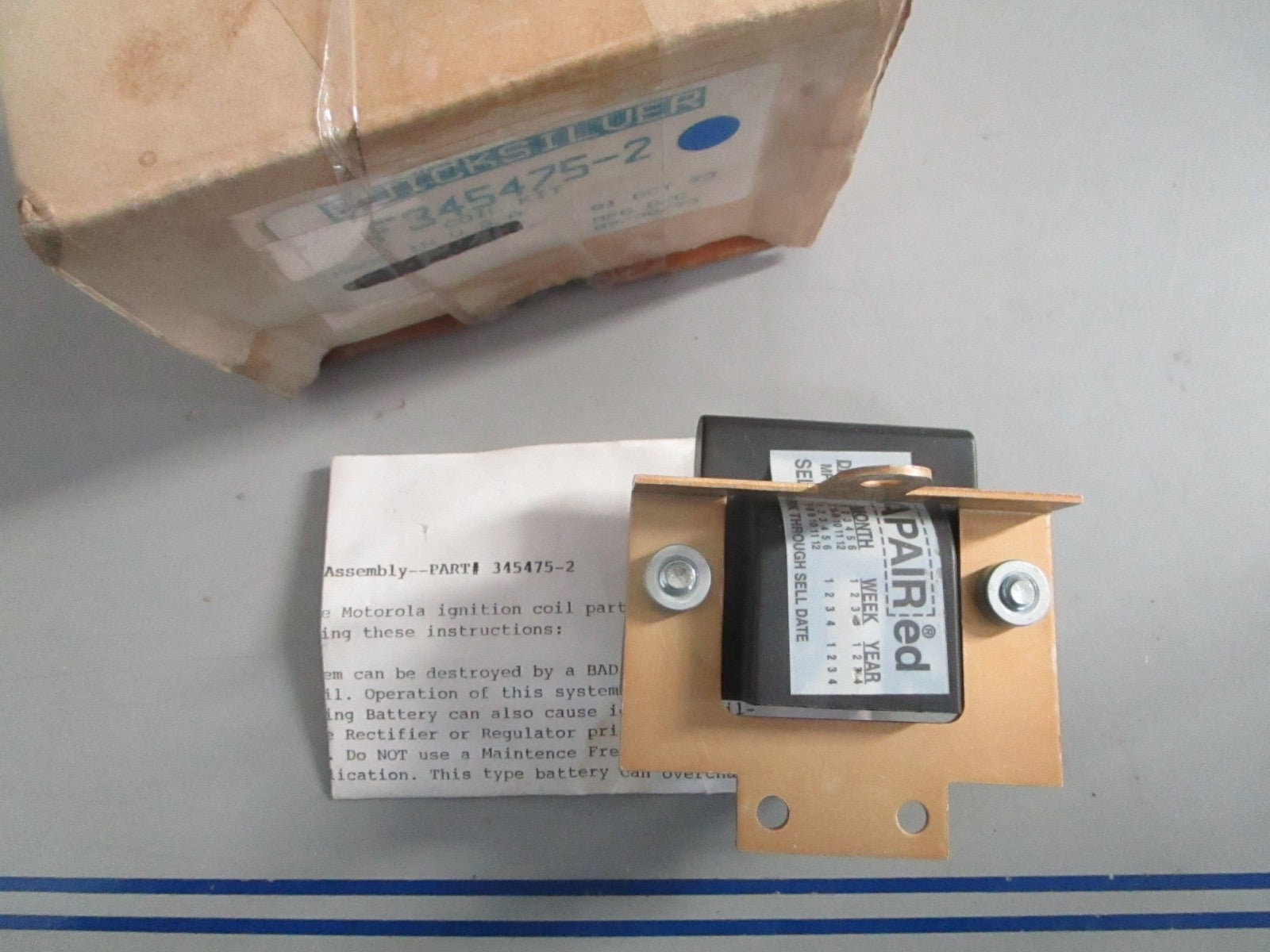 NEW OEM F345475-2 Mercury Quicksilver Coil Kit 0820