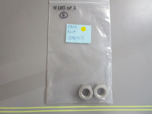 *NEW OEM* (LOT OF 2) 0810 OMC Johnson Evinrude Nut 308457 0308457
