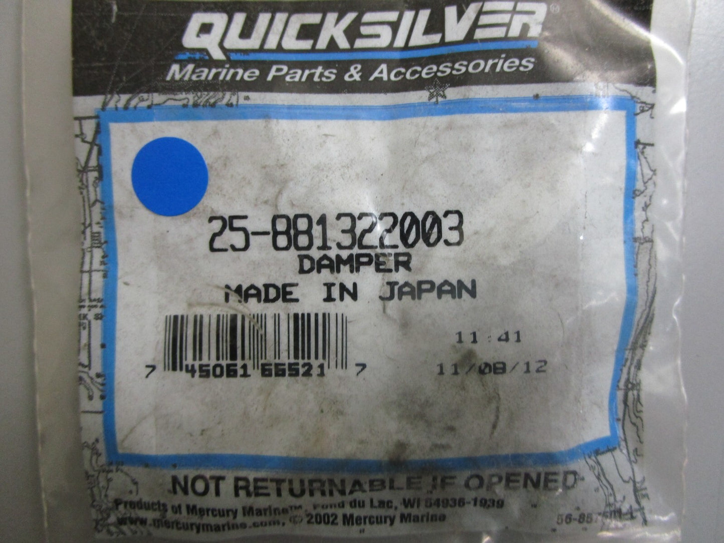 *NEW OEM* 0810 Mercury Quicksilver Damper 25-881322003