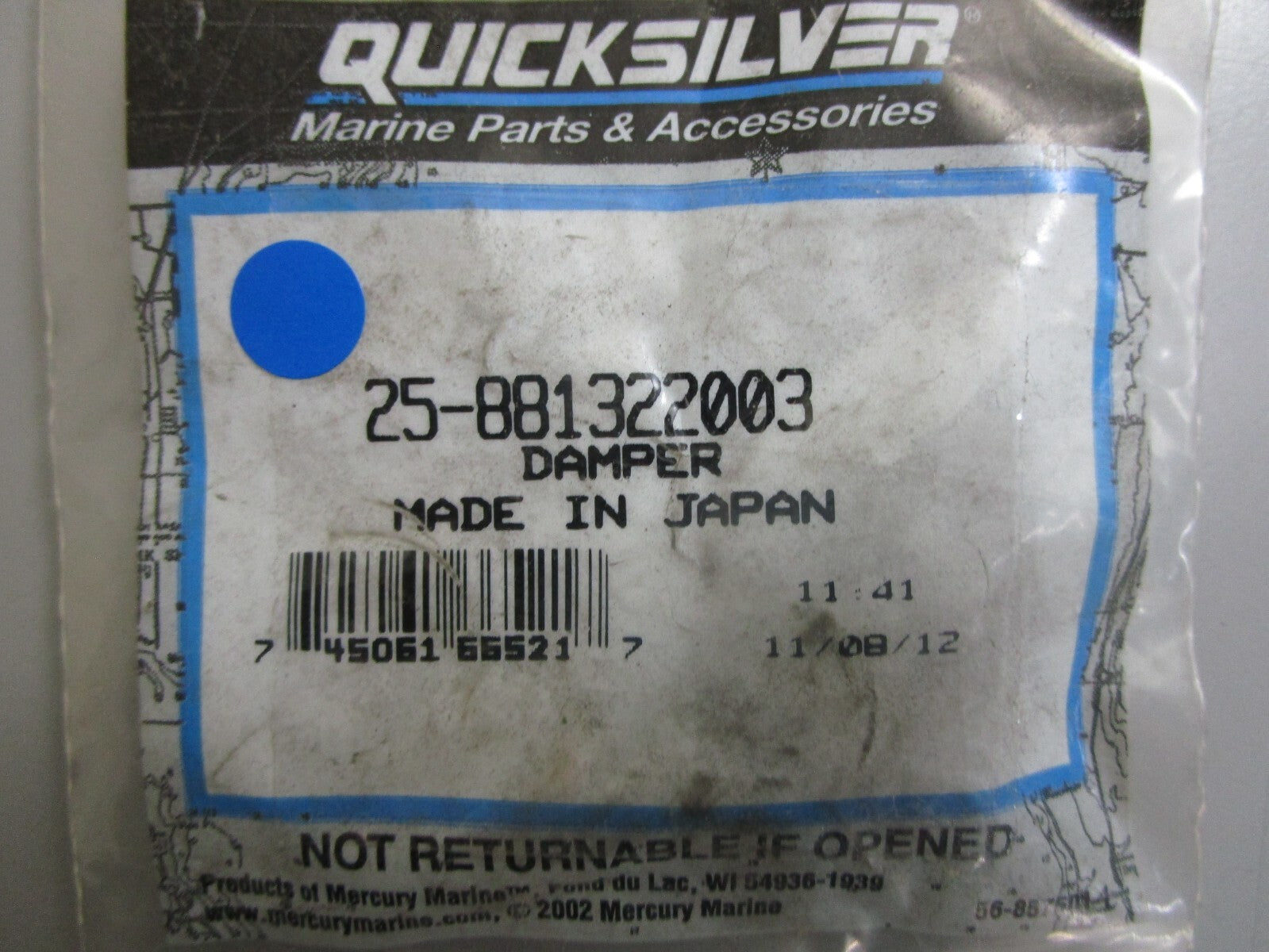*NEW OEM* 0810 Mercury Quicksilver Damper 25-881322003
