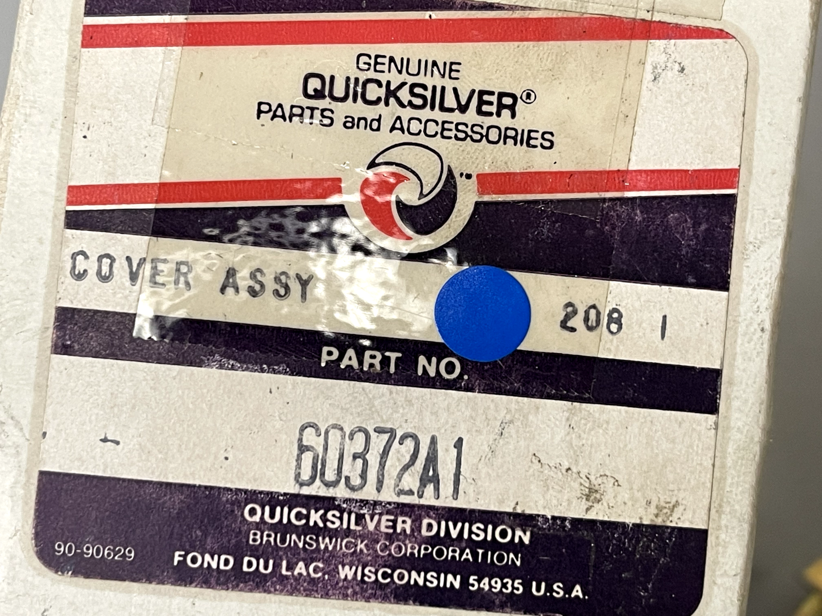 *NEW OEM* 0670 Mercury Quicksilver Thermostat Cover 60372A1