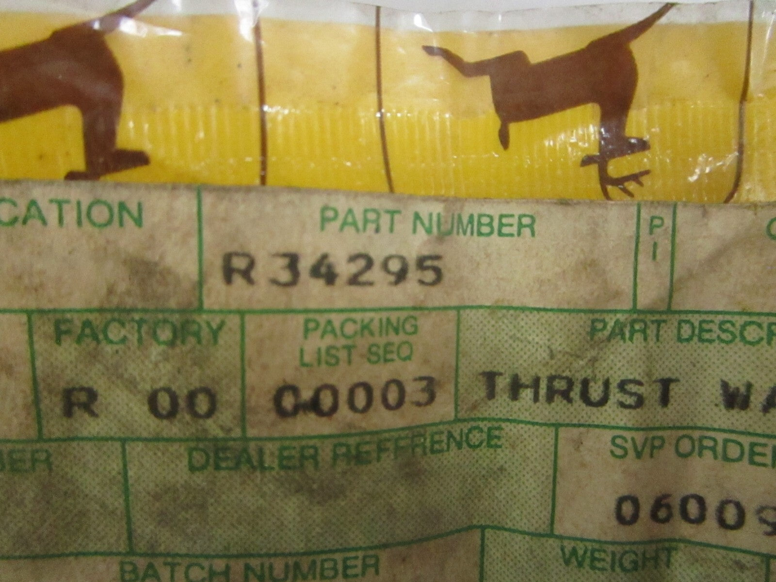 *NEW OEM* 0820 John Deere Washer R34295