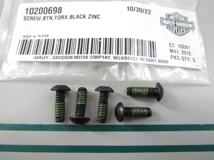 NEW OEM (LOT OF 5) 10200698 Harley Davidson Screw 0810