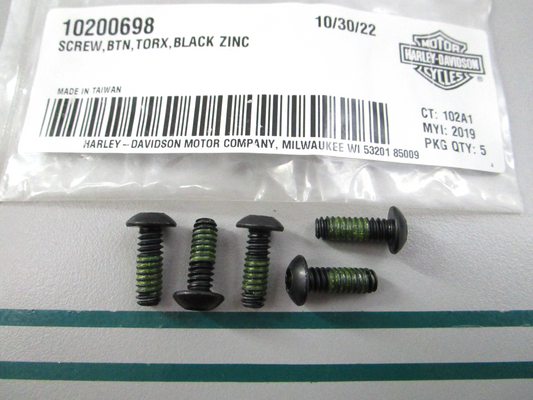 NEW OEM (LOT OF 5) 10200698 Harley Davidson Screw 0810