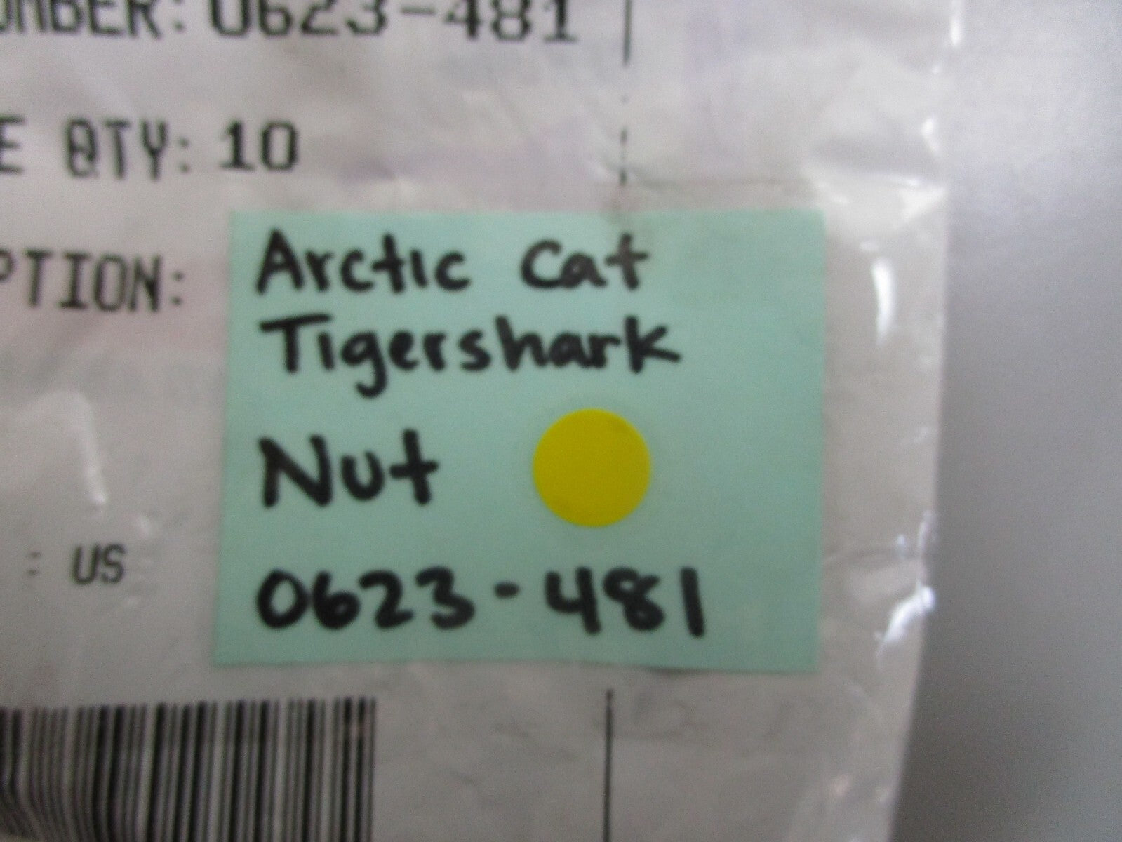 *NEW OEM* (LOT OF 10) 0770 Arctic Cat Tigershark Nut 0623-481