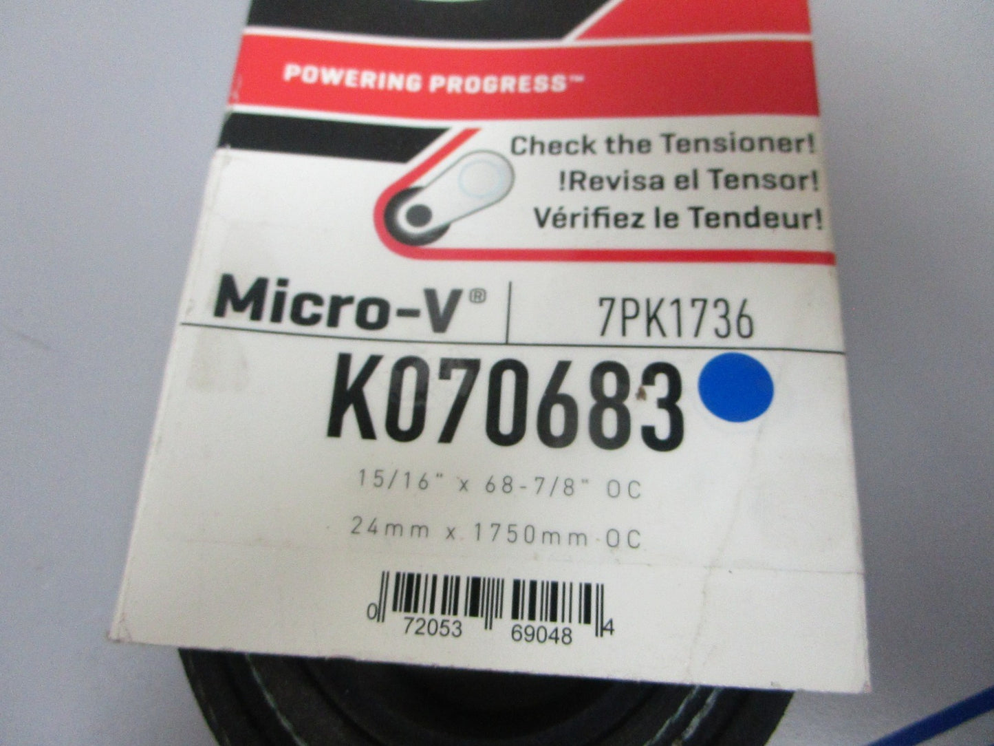 NEW K070683 Gates Micro-V 15/16" x  68 ⅞" Serpentine Belt 0720