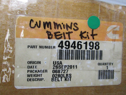 NEW OEM 4946198 Cummins Belt Kit 0810
