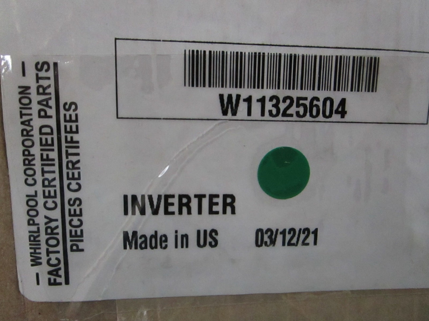 NEW OEM W11325604 Whirlpool Inverter Board 0810