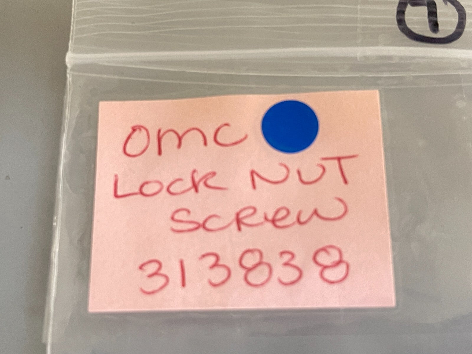 *NEW OEM* 0810 OMC Johnson Evinrude Lock Nut Screw 313838 0313838