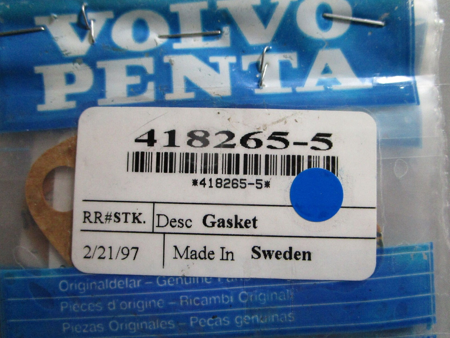 *NEW OEM* (LOT OF 4) 0770 Volvo Penta Desc Gasket 418265-5