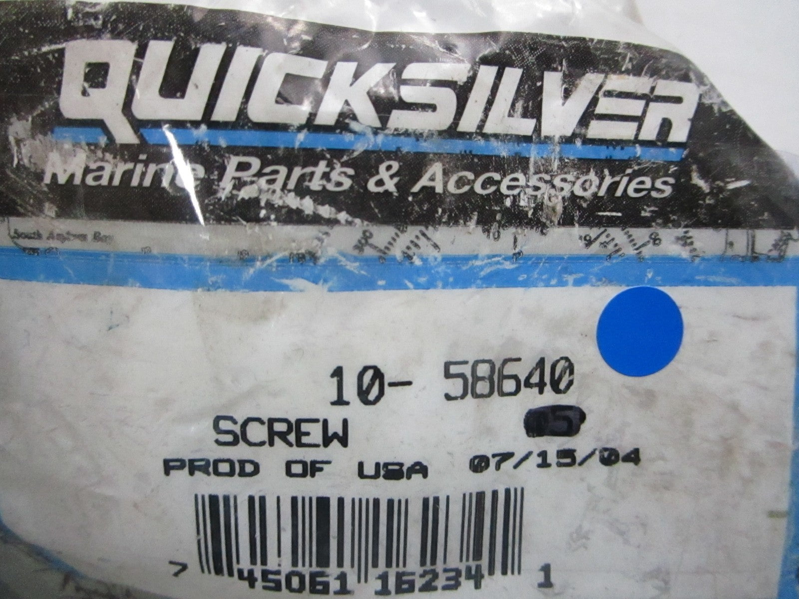 NEW OEM (LOT OF 2) 10-58640 Mercury Quicksilver Screw 0810