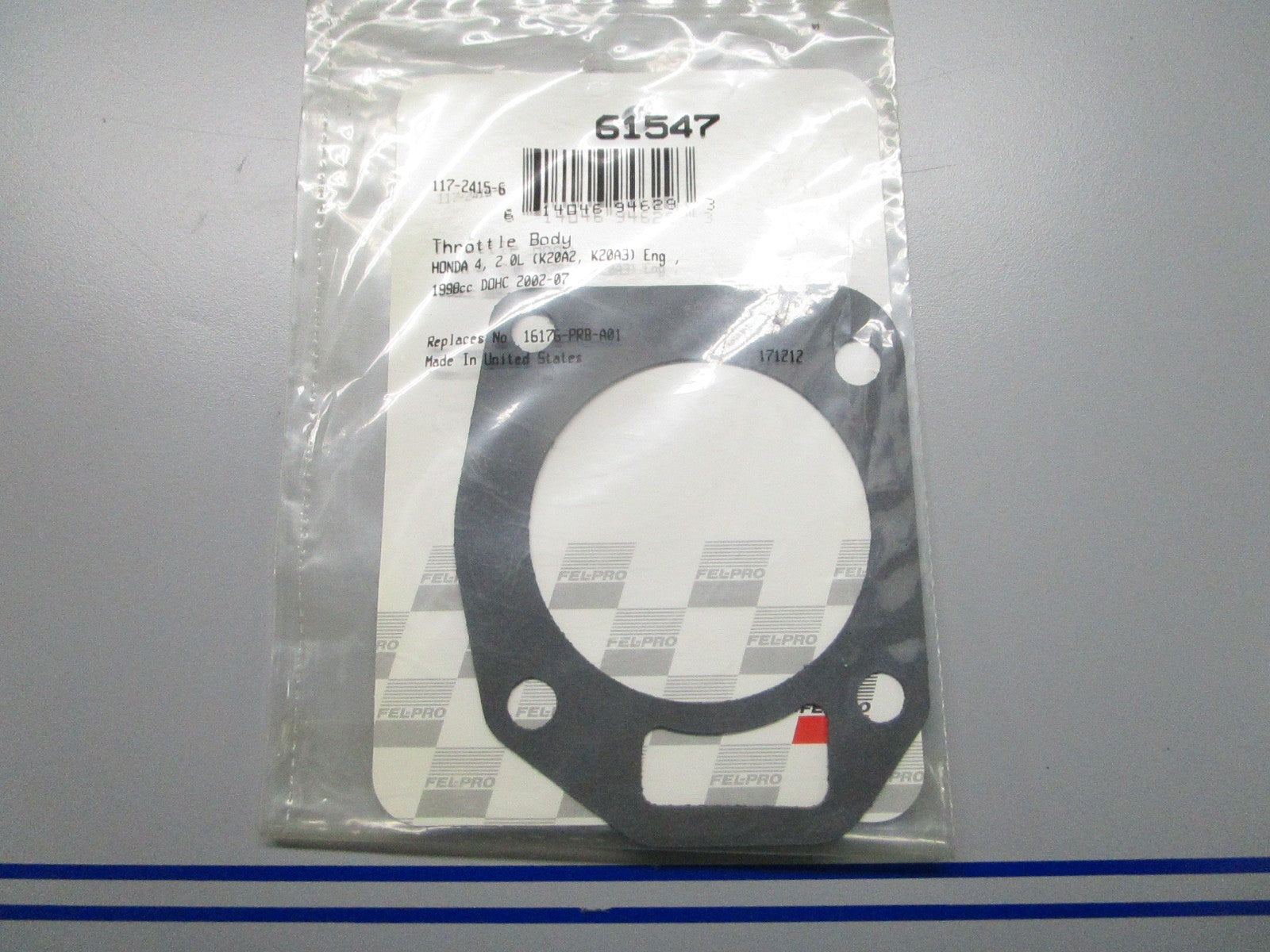*NEW* 0810 Fel-Pro Throttle Body Gasket 61517