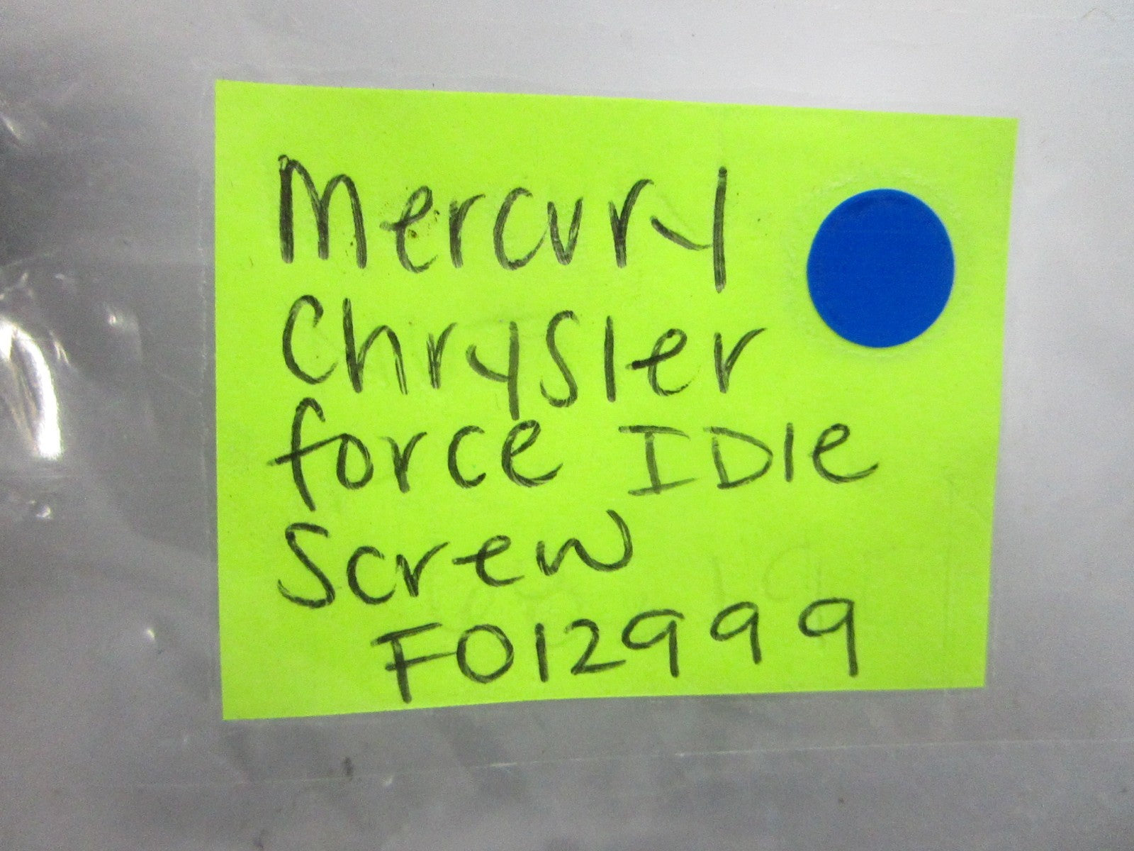 NEW OEM F012999 Mercury Chrysler Force Idle Screw 0810