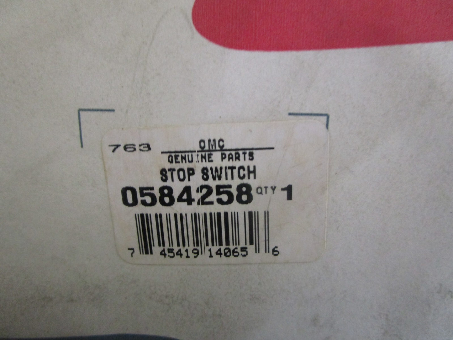 *NEW OEM* 0820 OMC Johnson Evinrude Stop Switch 584258 0584258
