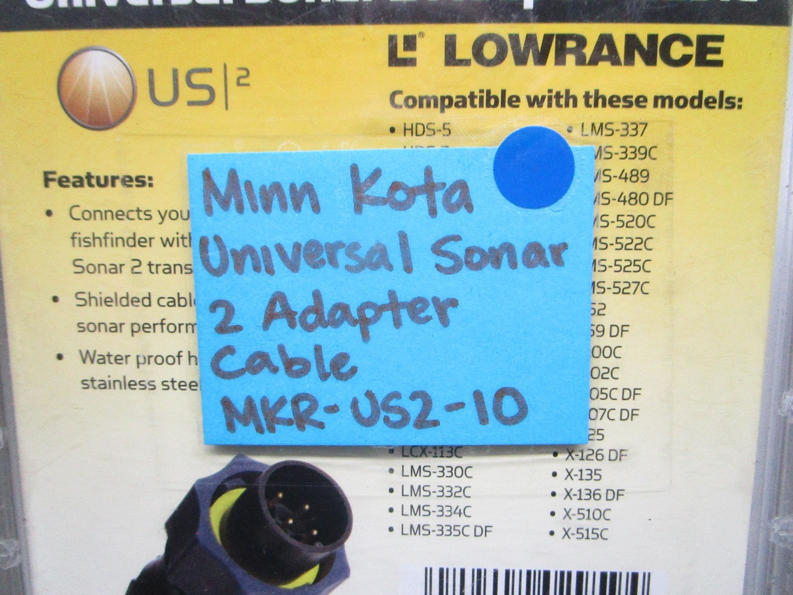 *NEW OEM* 0820 Minn Kota Universal Sonar 2 Adapter Cable MKR-US2-10