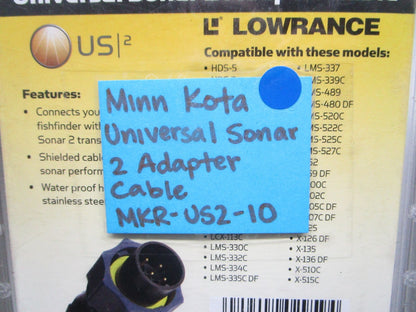 *NEW OEM* 0820 Minn Kota Universal Sonar 2 Adapter Cable MKR-US2-10