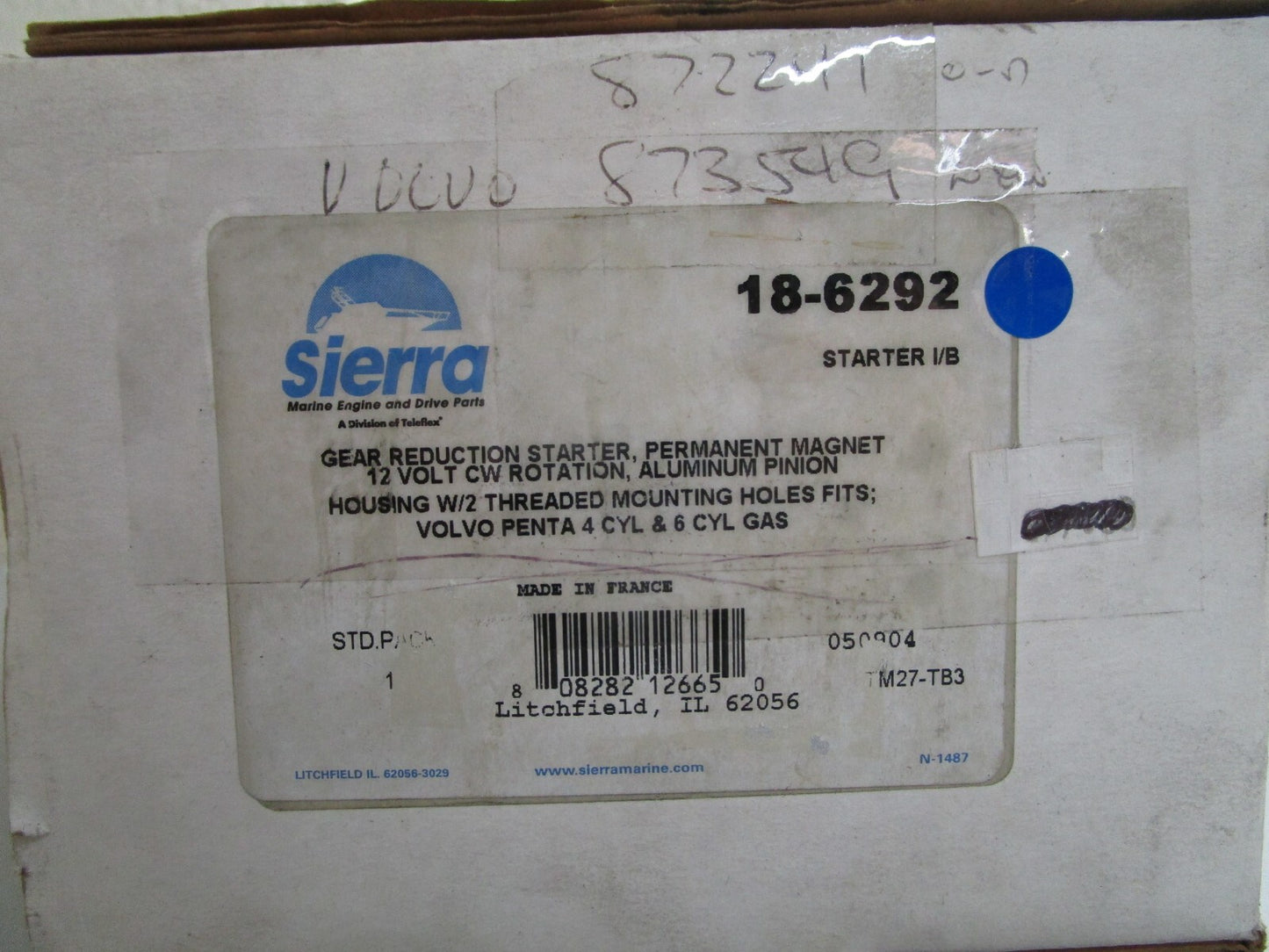 *NEW OEM* 0820 Sierra Starter 18-6292 Replaces: 872241 873549