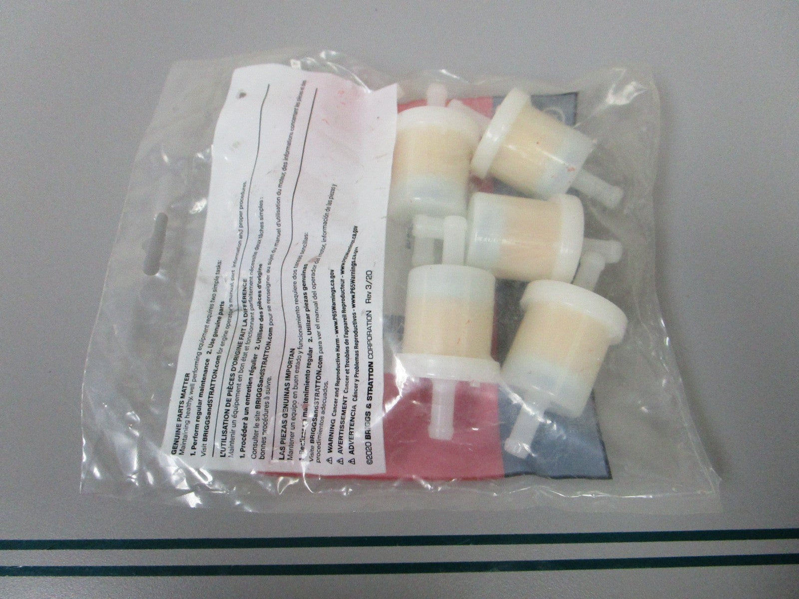 NEW OEM (LOT OF 5) 84001895M Briggs & Stratton Fuel Filter 0810