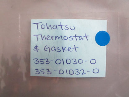 NEW OEM 353-01030-0 353-01032-0 Tohatsu Thermostat & Gasket 0820