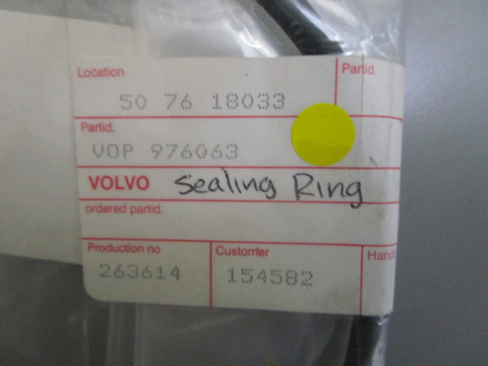 *NEW OEM* 0820 Volvo Penta O-Ring 976063