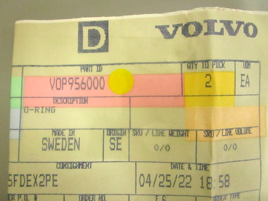*NEW OEM* 0750 Volvo Penta O-RING 956000