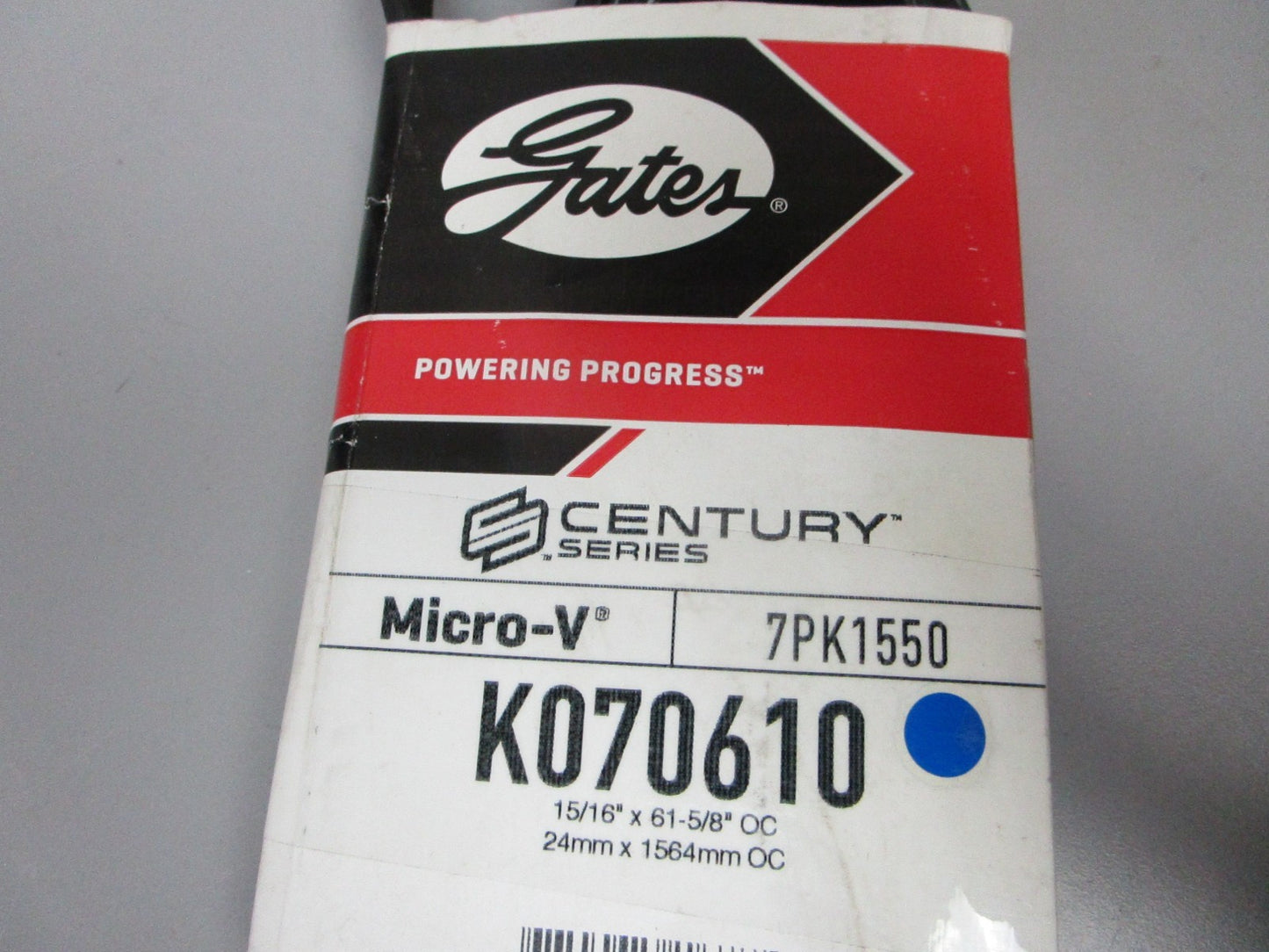 NEW K070610 Gates Micro-V 15/16" x 61 ⅝" Serpentine Belt 0720