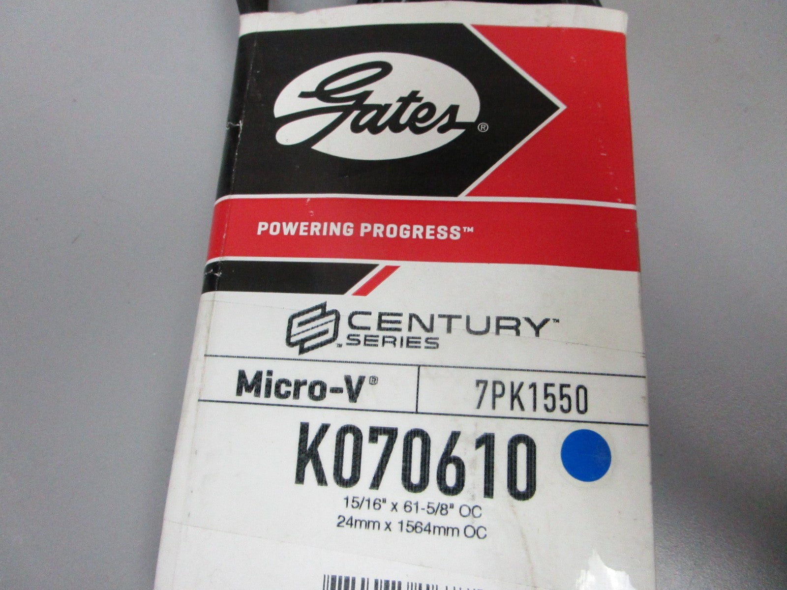 NEW K070610 Gates Micro-V 15/16" x 61 ⅝" Serpentine Belt 0720