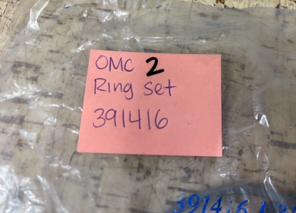 *NEW OEM* 0810 OMC Johnson Evinrude 2 Ring Set 391416 0391416