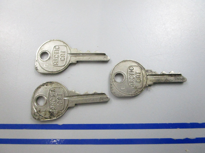 NEW OEM (LOT OF 3) 0109-356 Arctic Cat Ignition Key E 0810
