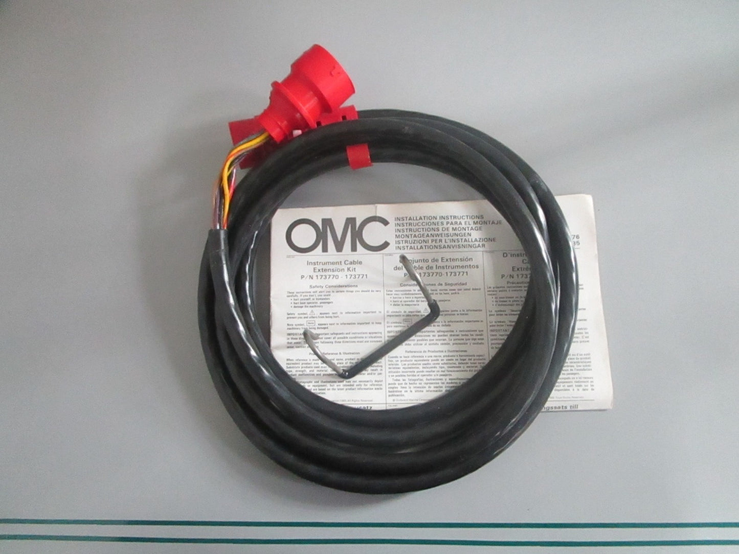 NEW OEM 173771 0173771 OMC Johnson Evinrude Instrument Cable Extension Kit 0820