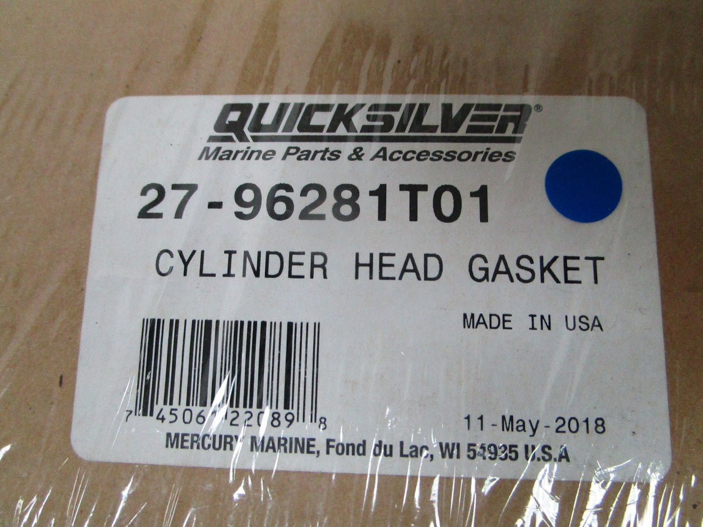 NEW OEM 27-96281T01 Mercury Quicksilver Cylinder Head Gasket 0720